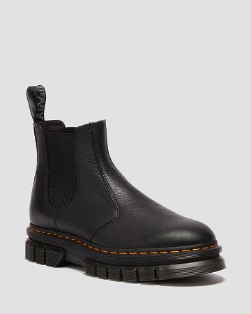 Dr Martens Rikard Lunar Leren Laarsjes Heren Zwart | NL 312DFM